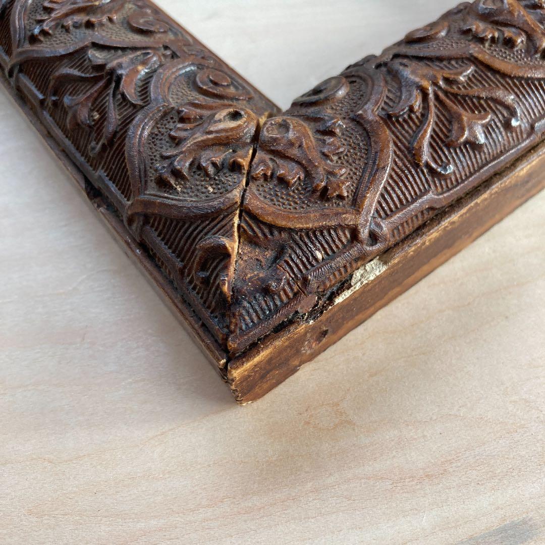 19世紀のアンティークフレーム彫刻ゴシック　アトリエ　宗教　教会　ビンテージ