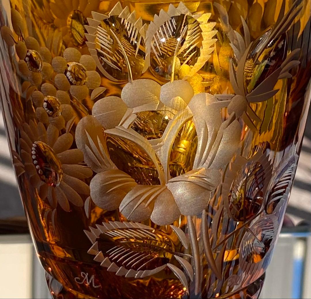 マイセンクリスタル　マイセンフラワー　花器　フラワーベース　極美品❣️