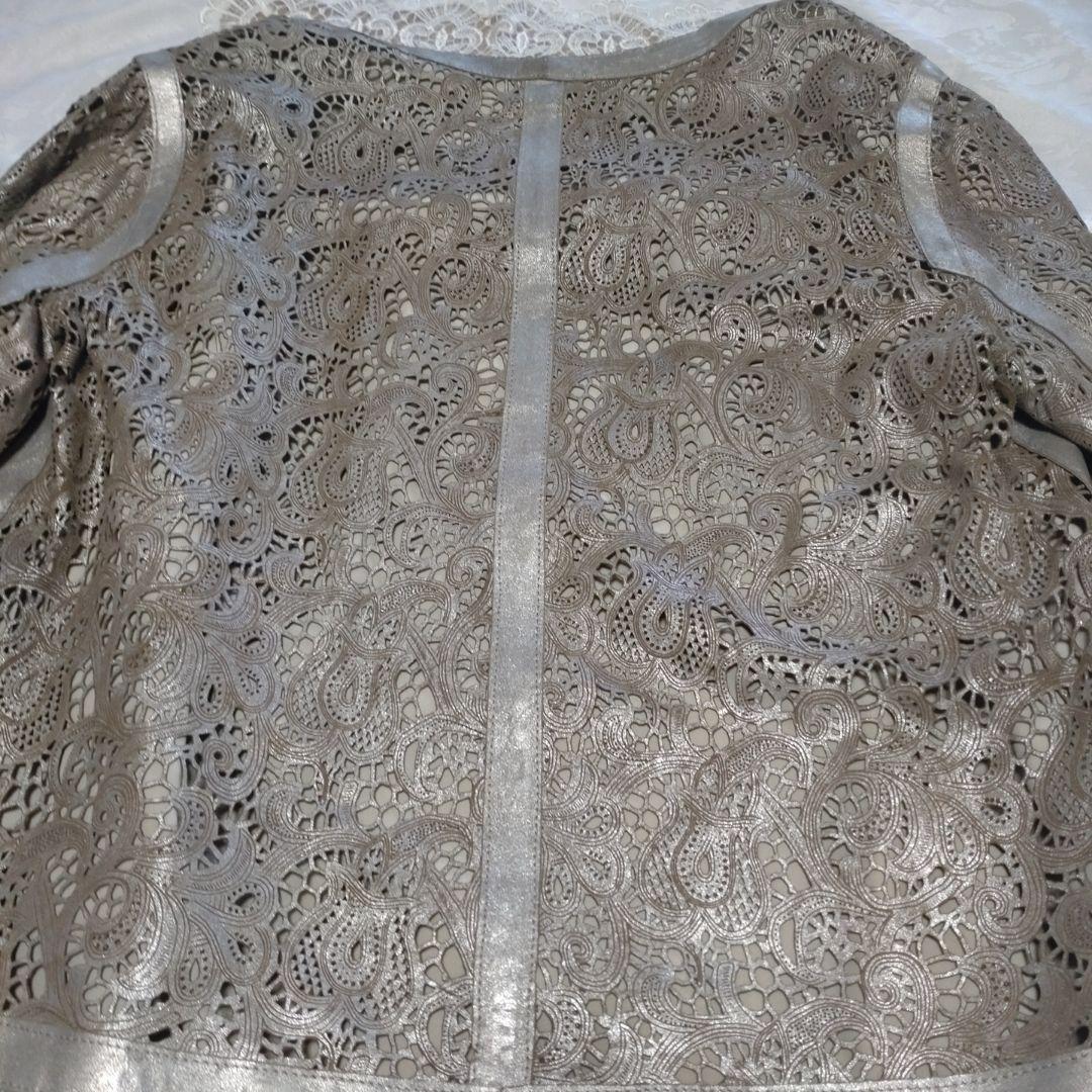 ヴァレンティノ　ゴートレザーレースジャケット