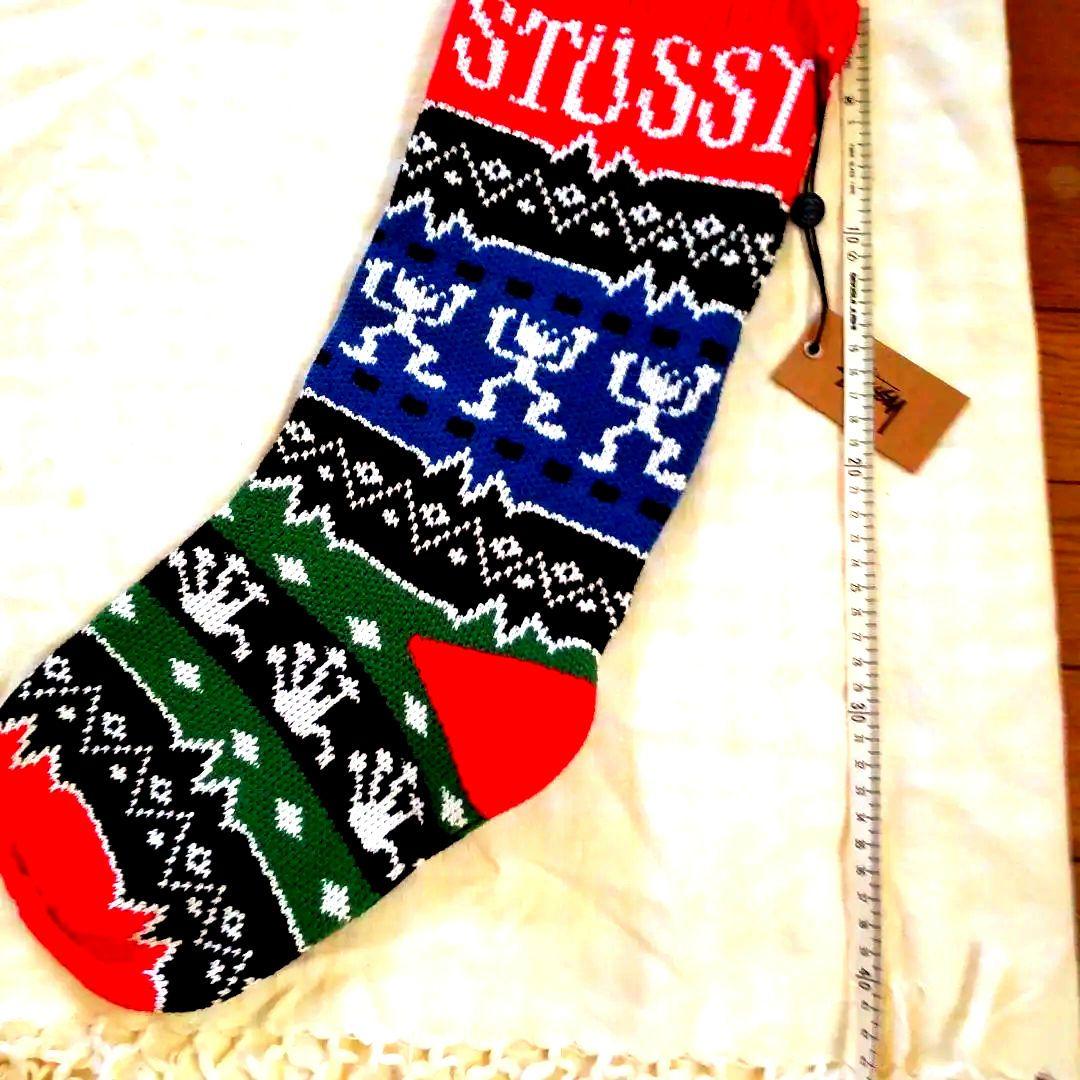 STUSSY 非売品クリスマス柄大型ニットソックス