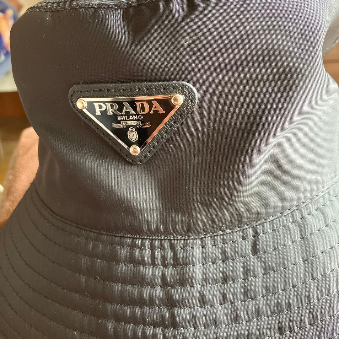 PRADAバケハ　バケットハット　プラダ　黒バケハ