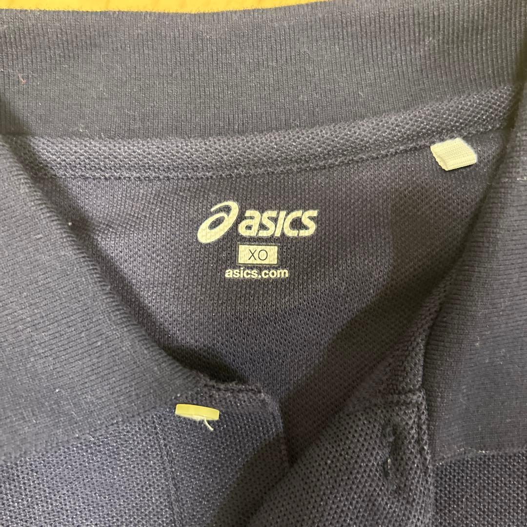 asics 日本体育大学 ポロシャツ XO ネイビー