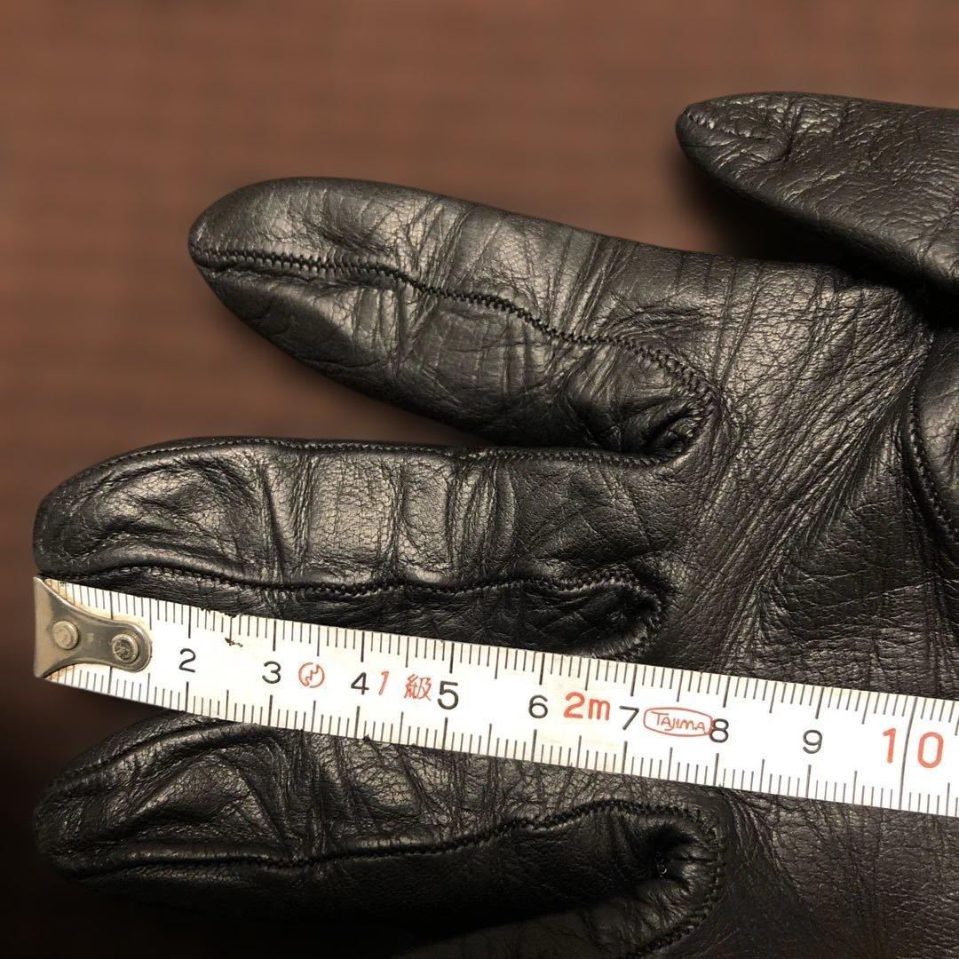 GUCCI スタッズ付き黒レザー手袋