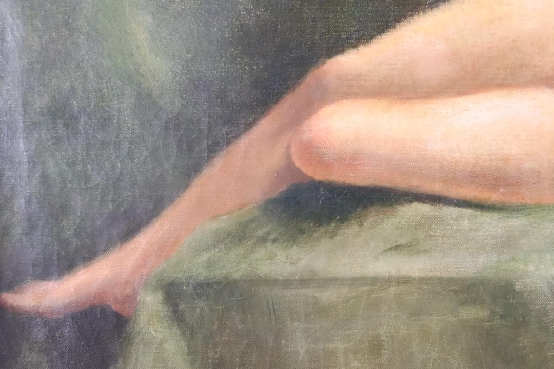 真作保証 19世紀 古画 Kizeevsky 「横たわる裸婦」 油彩15号