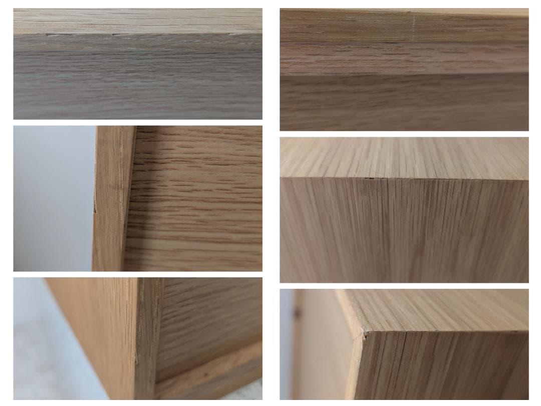 USED MUJI スタッキングチェスト 2個セット オーク材 引出 連結ピン付