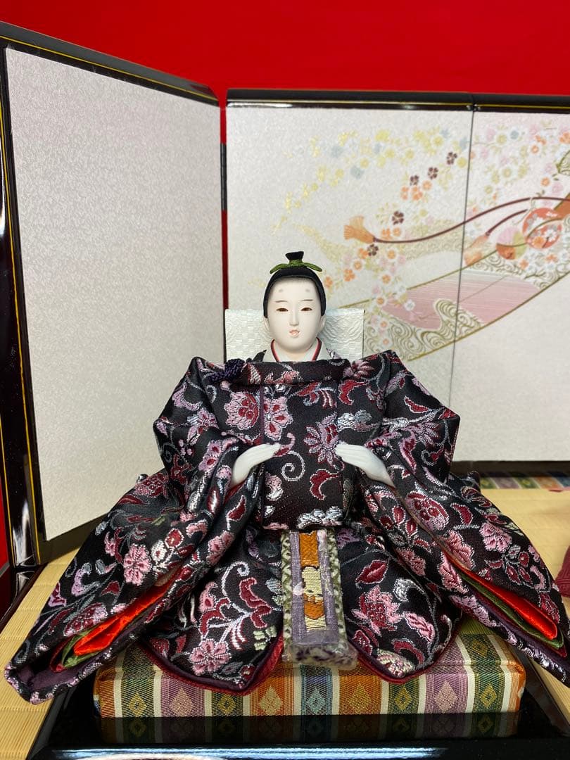 東京久月　雛人形　親王飾り収納セット・サイズ間口約６３×奥行約３９×高さ約５８㎝