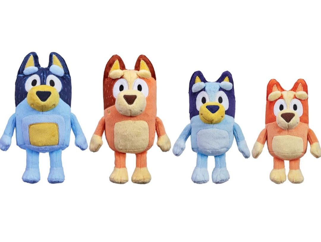 新品　bluey MOOSE社 ブルーイ ファミリー　ぬいぐるみ 4個セット