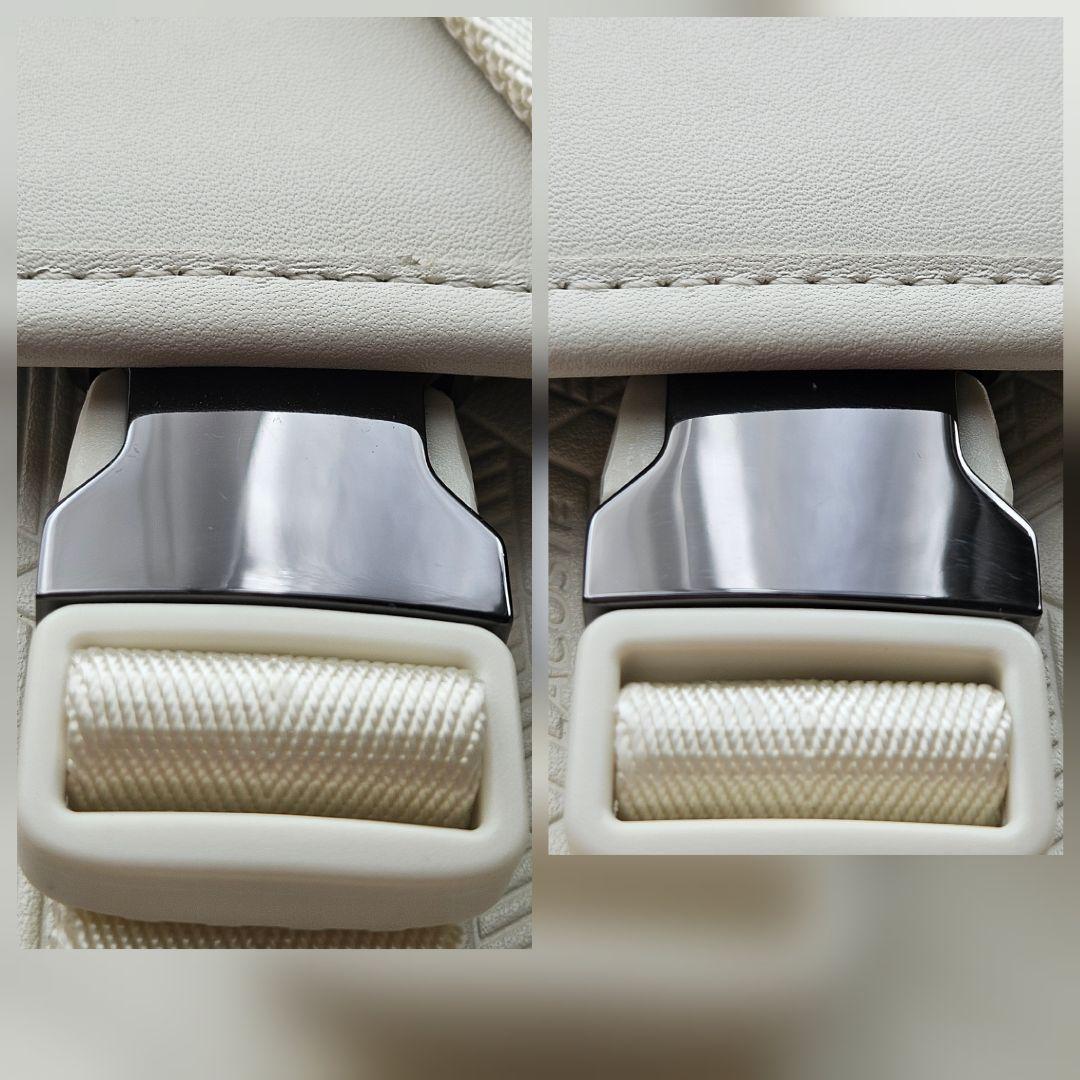 LACOSTEラコステ モノグラムスモールメッセンジャーバッグ アイボリー