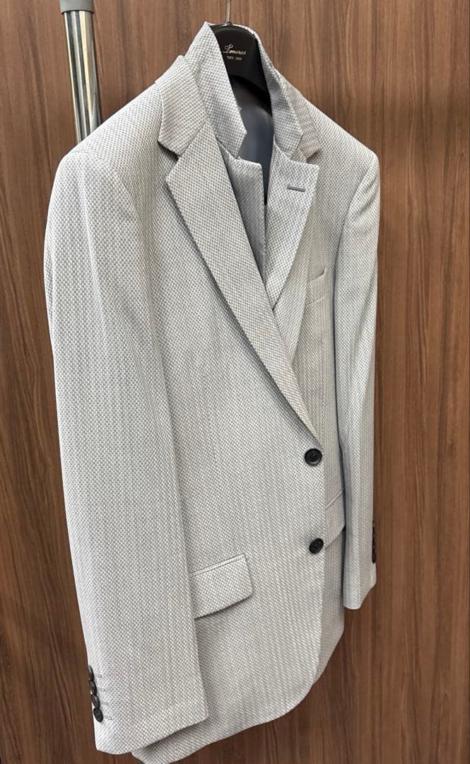 【美品】TENORAS スリーピーススーツ　ライトグレー M