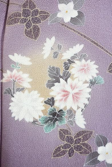 ★専用★未使用品 色留袖 紅藤 縮緬地 枝花 菊 身丈158cm フォーマル