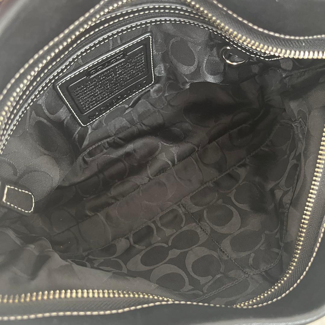 美品 コーチ レザー ワンショルダーバッグ ホーボー ブラック y2k オールド