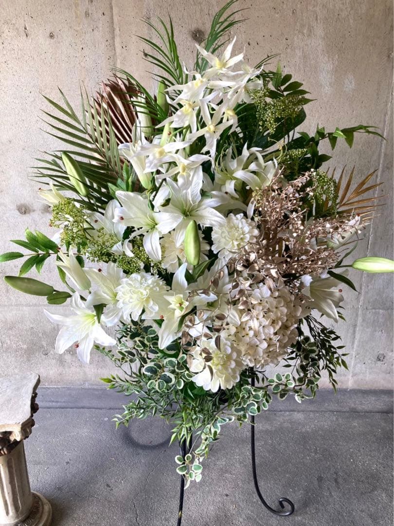 光触媒 人工観葉植物 ウォールグリーン　カサブランカアレンジb