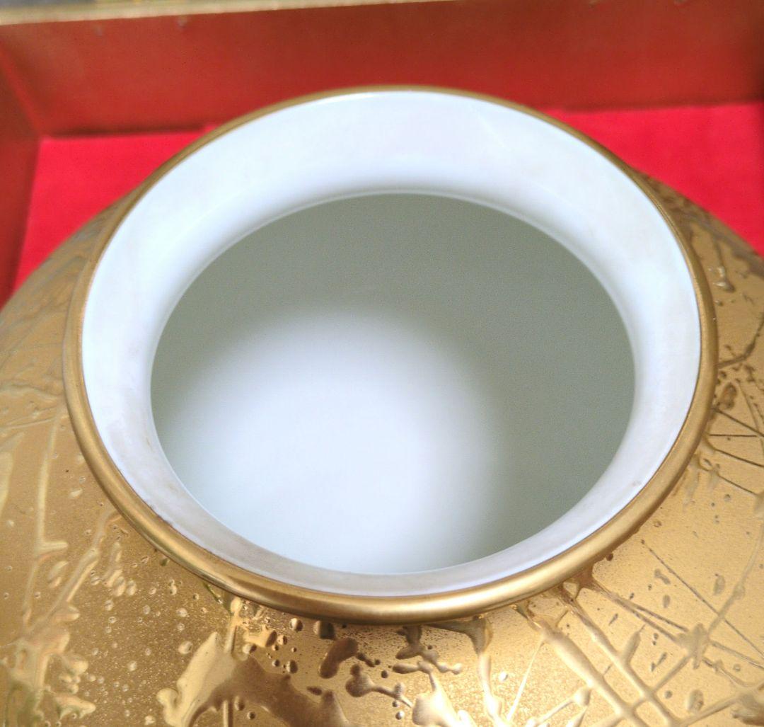 NARUMI ナルミ ボーンチャイナ 総金彩花瓶 花器 フラワーベース