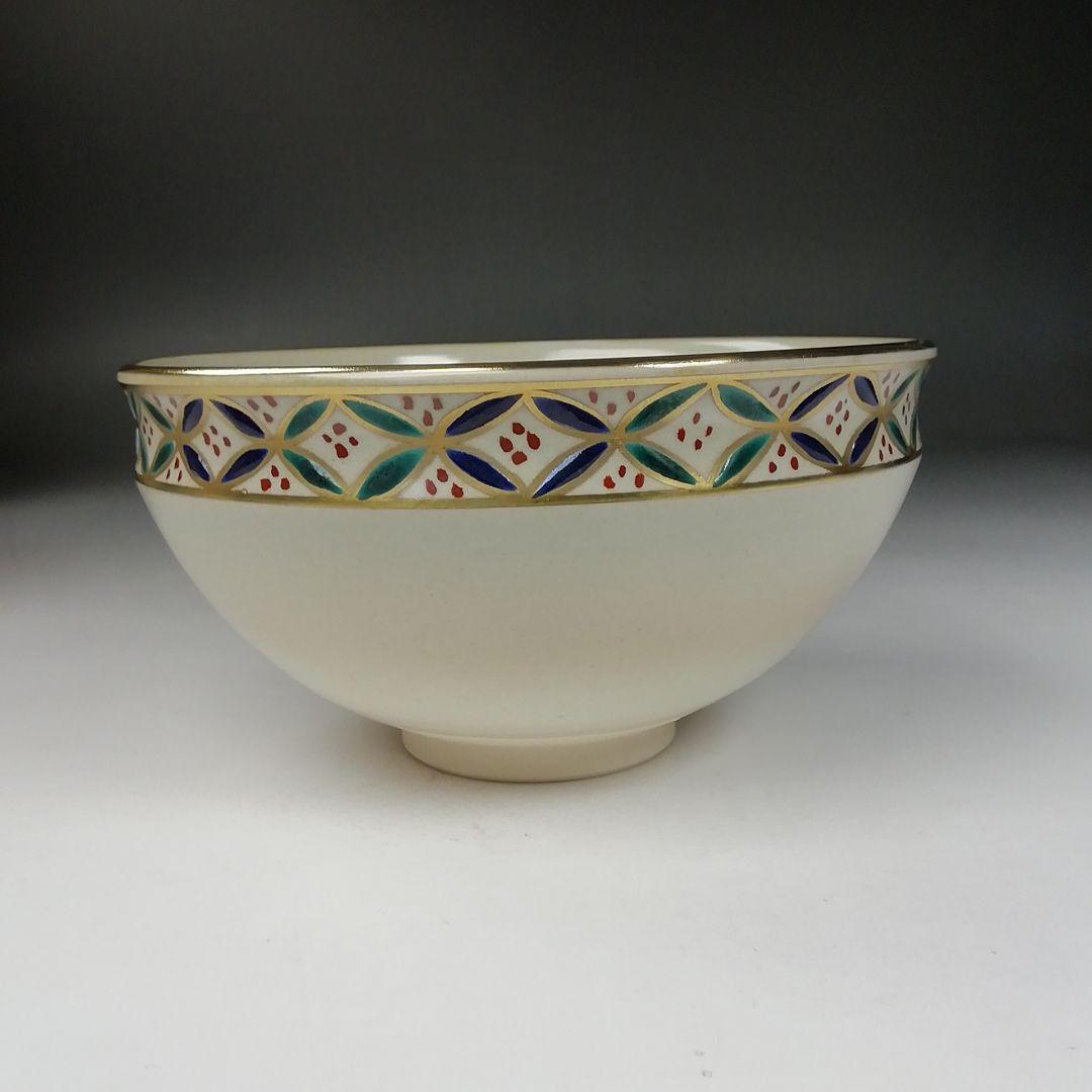 Ｗ２１１　数茶碗　十客『仁清　七宝文』『平安　手塚桐鳳 造』　共箱　茶道具