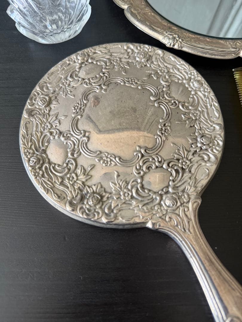 アンティーク　シルバーのバニティ5点セット