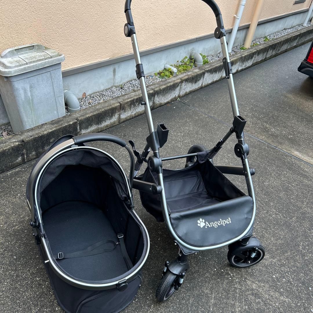 Angelpet ペットカート ブラック 25kg対応