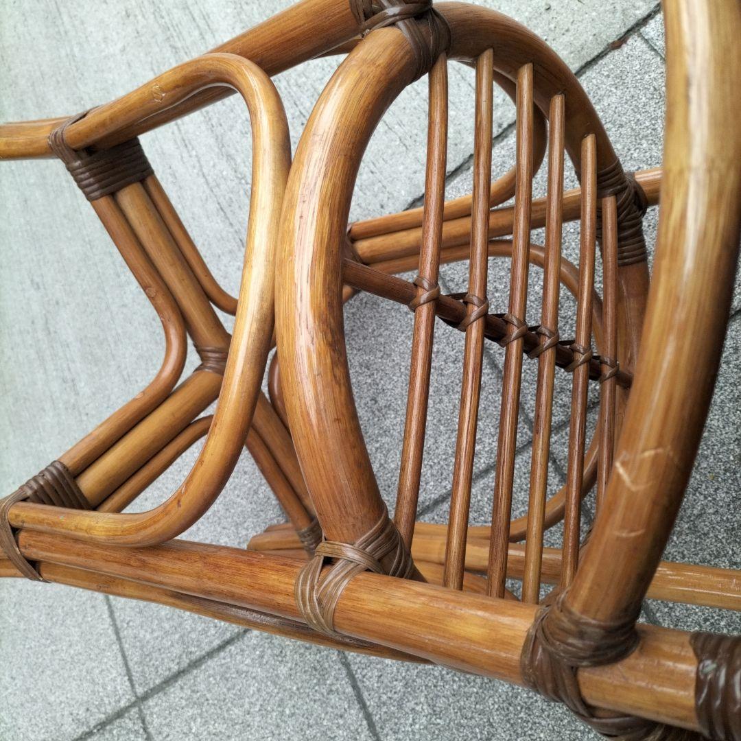 kazama/カザマ/ラタン/籐家具/テーブル/丸テーブル/ガラステーブル