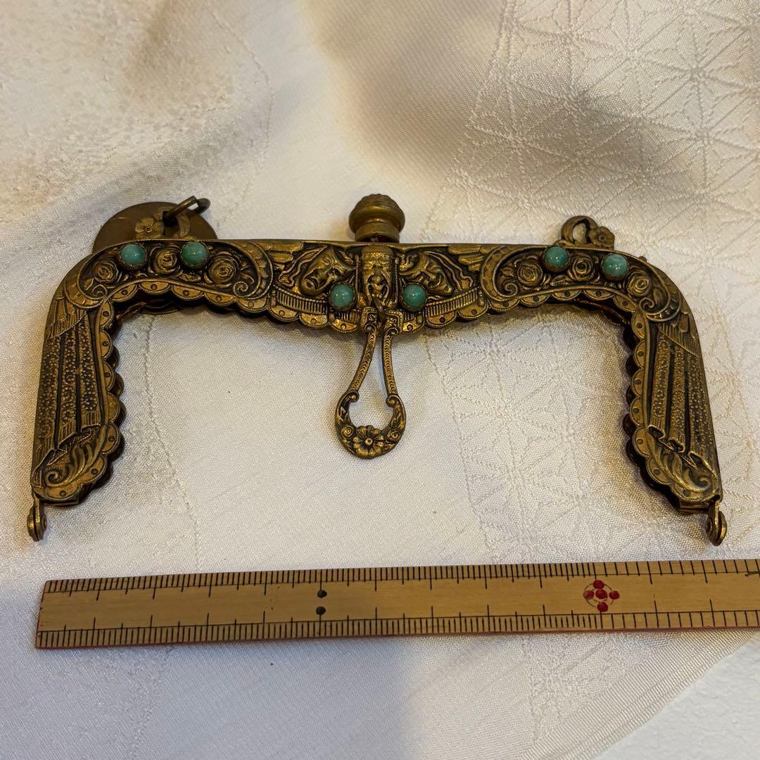 【希少・フランス製】アンティーク 口金金具　プチポアン サンプルタグ付100年前