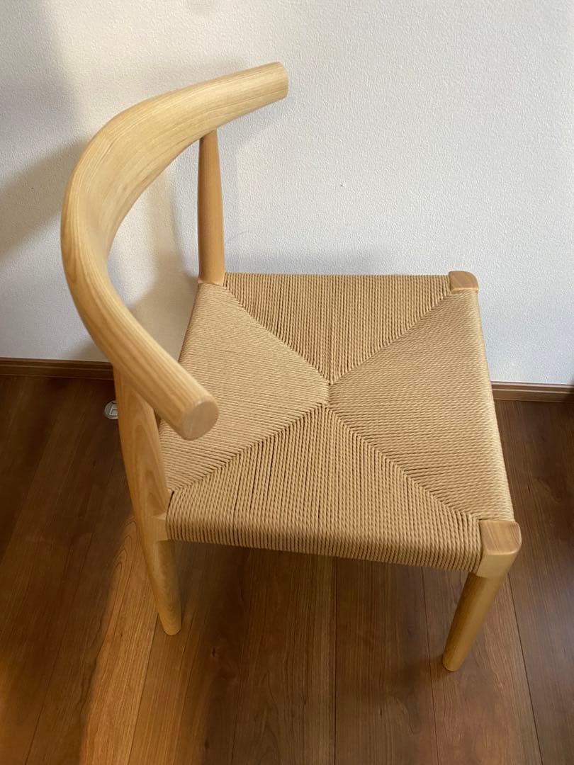 【未使用品】ペーパーコード ダイニングチェア 天然木　完成品　ナチュラル