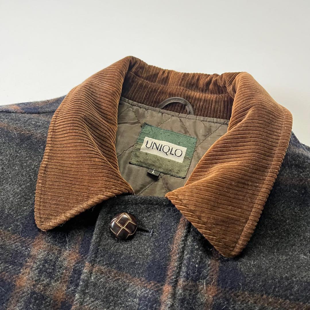 OLD UNIQLO vintage ウール コート ジャケット チェック L