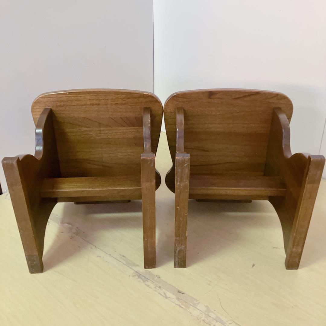 木製　ダイニングチェア　2脚セット　デザインチェア　アームレスチェア　椅子