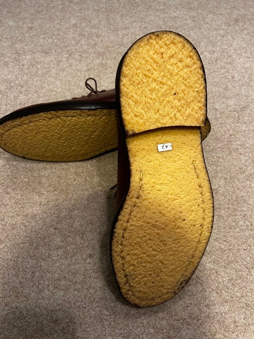 PADRONE新品未使用定価37,400円ダービープレーントゥクレープソール42