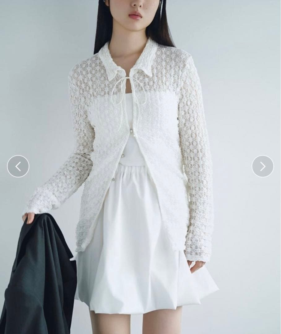 【USAGI ONLINE限定】shrink lace blouse