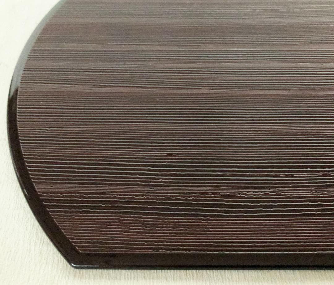 敷膳 半月ヘギ目卓上膳尺2寸 5枚 リバーシブル 越前漆器 ランチョンマット
