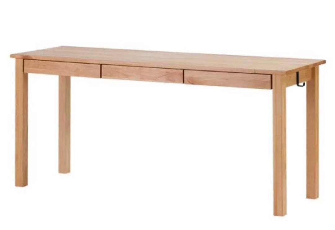 リビングデスク　勉強机　パソコンデスク　無垢材