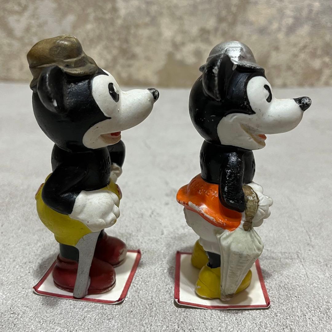 ヴィンテージ Disney ミッキーミニー アンティーク 置物 日本製