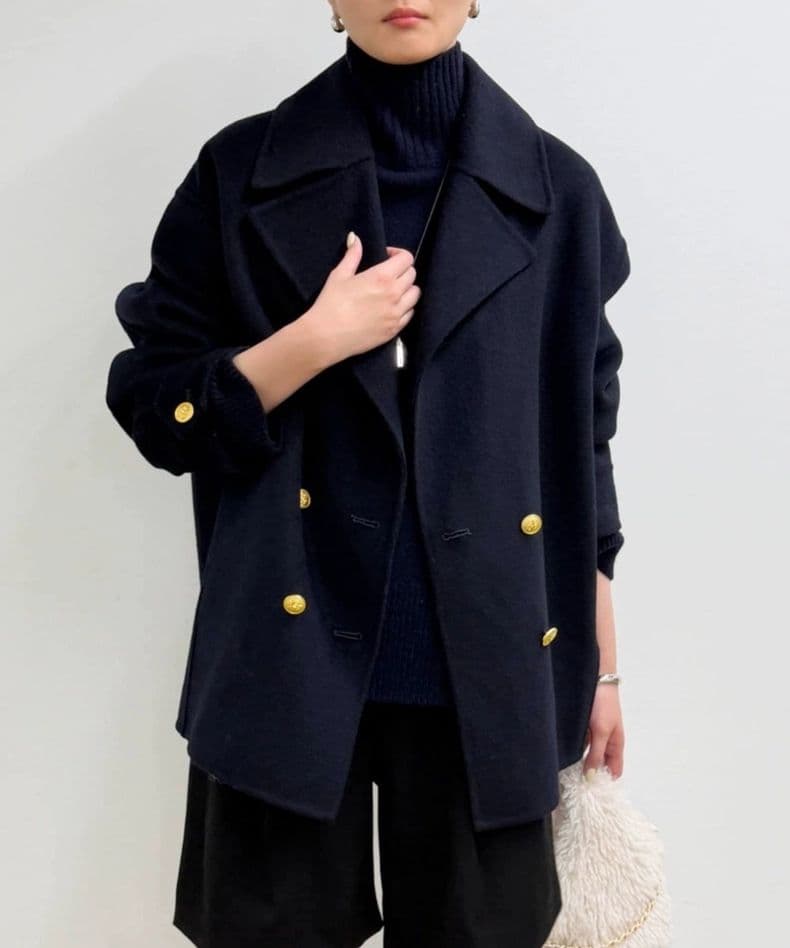 【LOUNGEDRESS】ミドルリバーコート　ネイビー