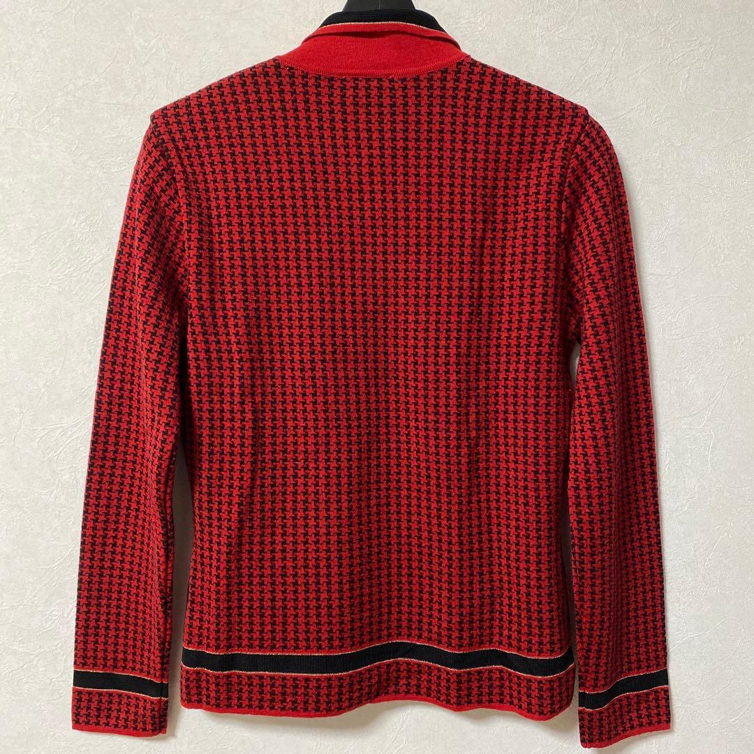 クリスチャン ディオール ハウンドトゥース ポロニット ロゴ金ボタン