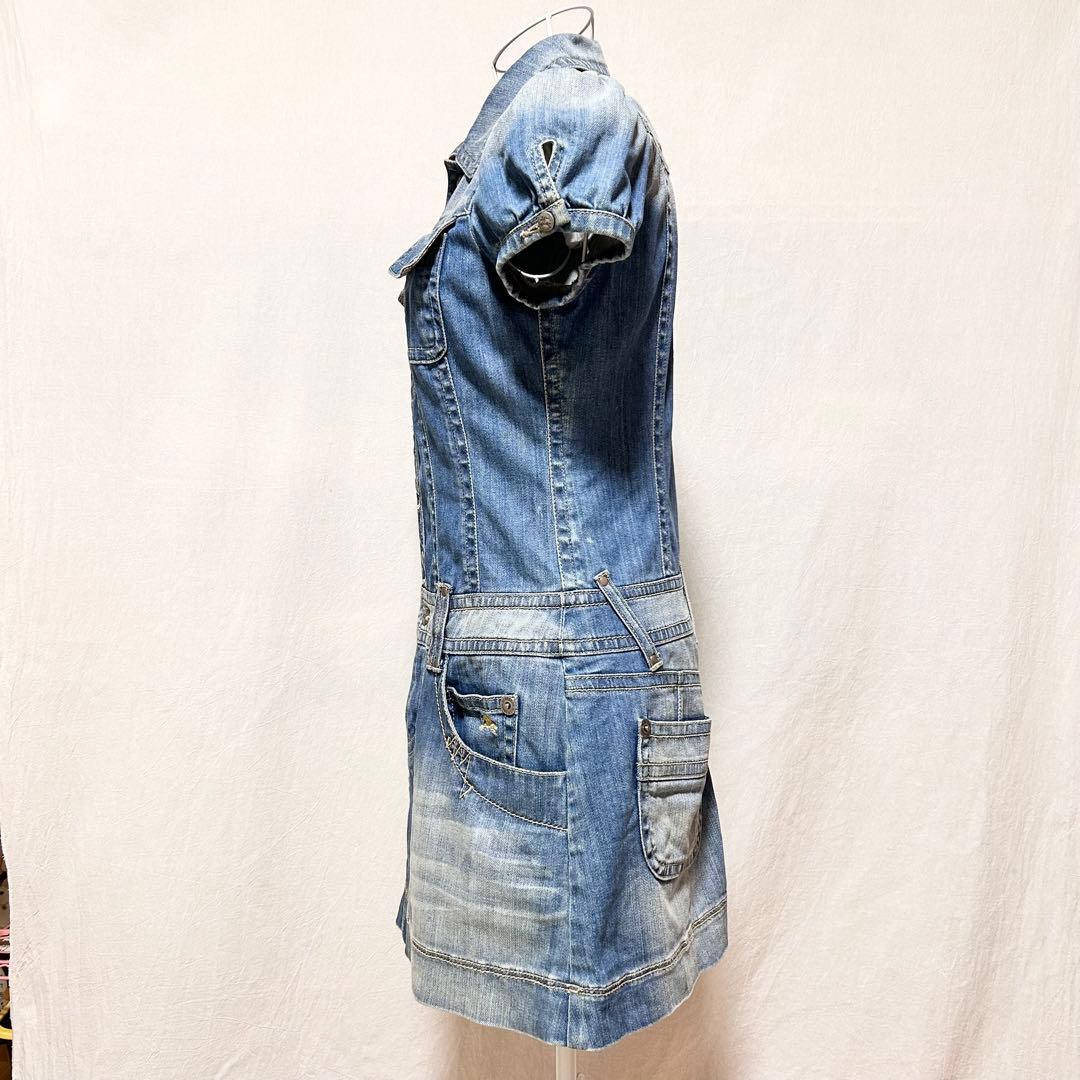 バーバリー ブルーレーベル デニムワンピース デニム ミニスカート ブルーデニム