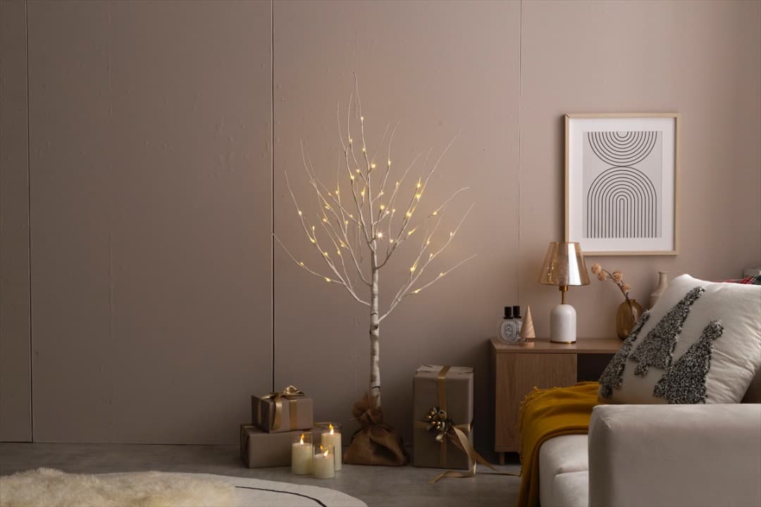 【送料無料】【高さ120cm】Schnee 白樺風ツリー ブランチ LEDライト