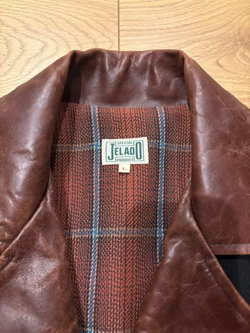 希少　ジェラード jelado ウール×レザー　スポーツジャケット