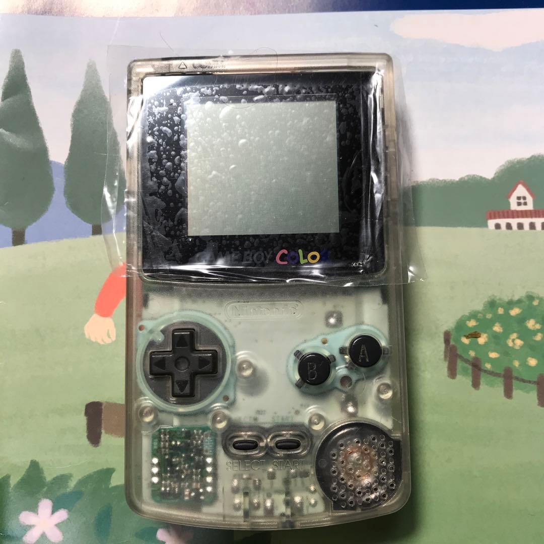 任天堂ゲームボーイカラークリ❤️新偏光板液晶ガラス製スクリーンレンズ交換済