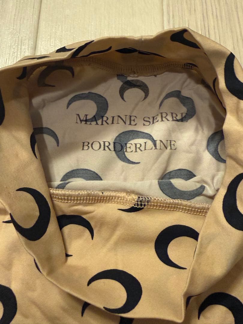 MARINE SERRE マリーンセル セカンドスキン ハイネックベージュ 正規