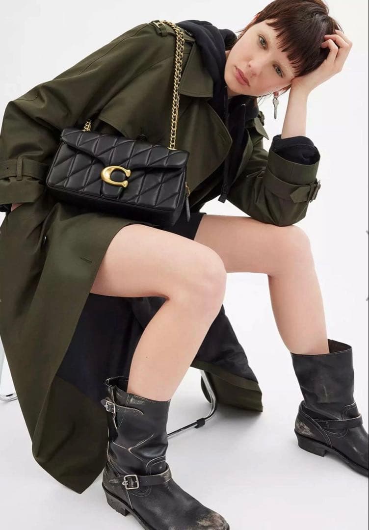 【新品未使用】COACH タビー ショルダー バッグ 26キルティング ゴールド