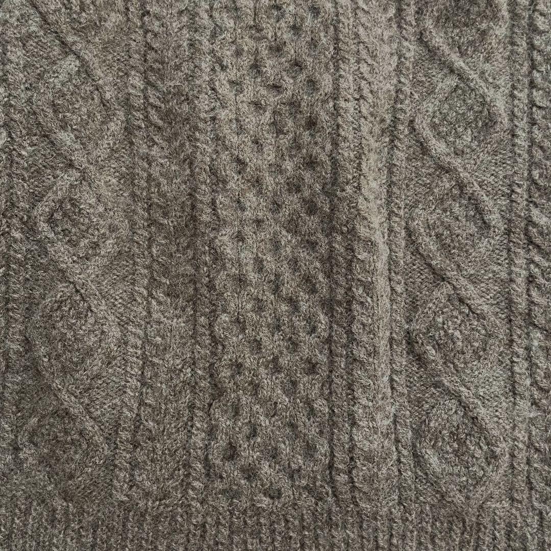 【美品】ARAN KNITTERS 90s アランニット セーター ブラウン