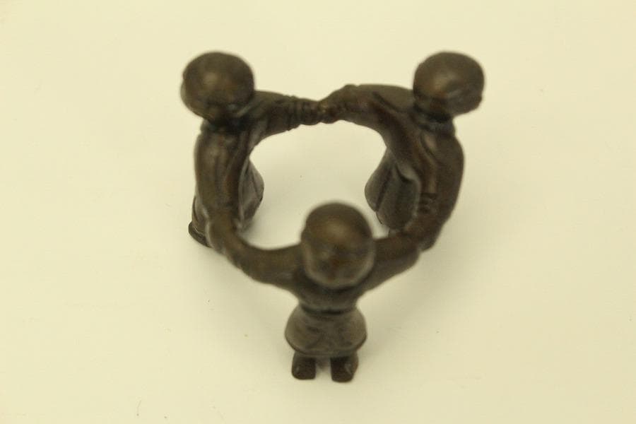 茶道具 唐金 浄益 建水 三唐子 蓋置 二個(BB479)