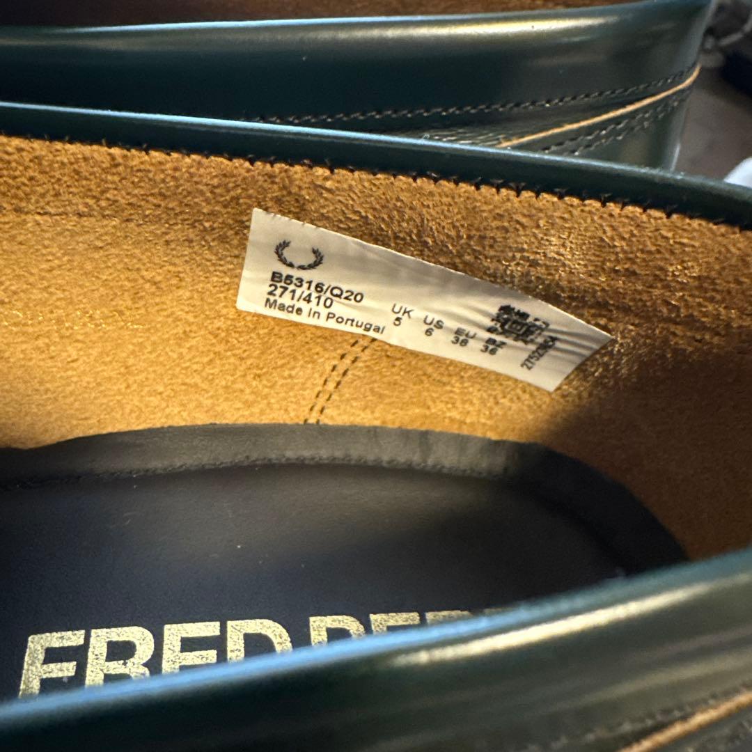 FRED PERRY ダークグリーン ローファー