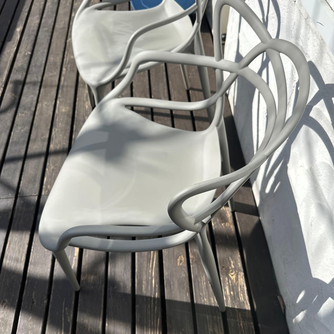 Kartell カルテル　マスターズチェア　グレー　２脚セット　ガーデンチェア