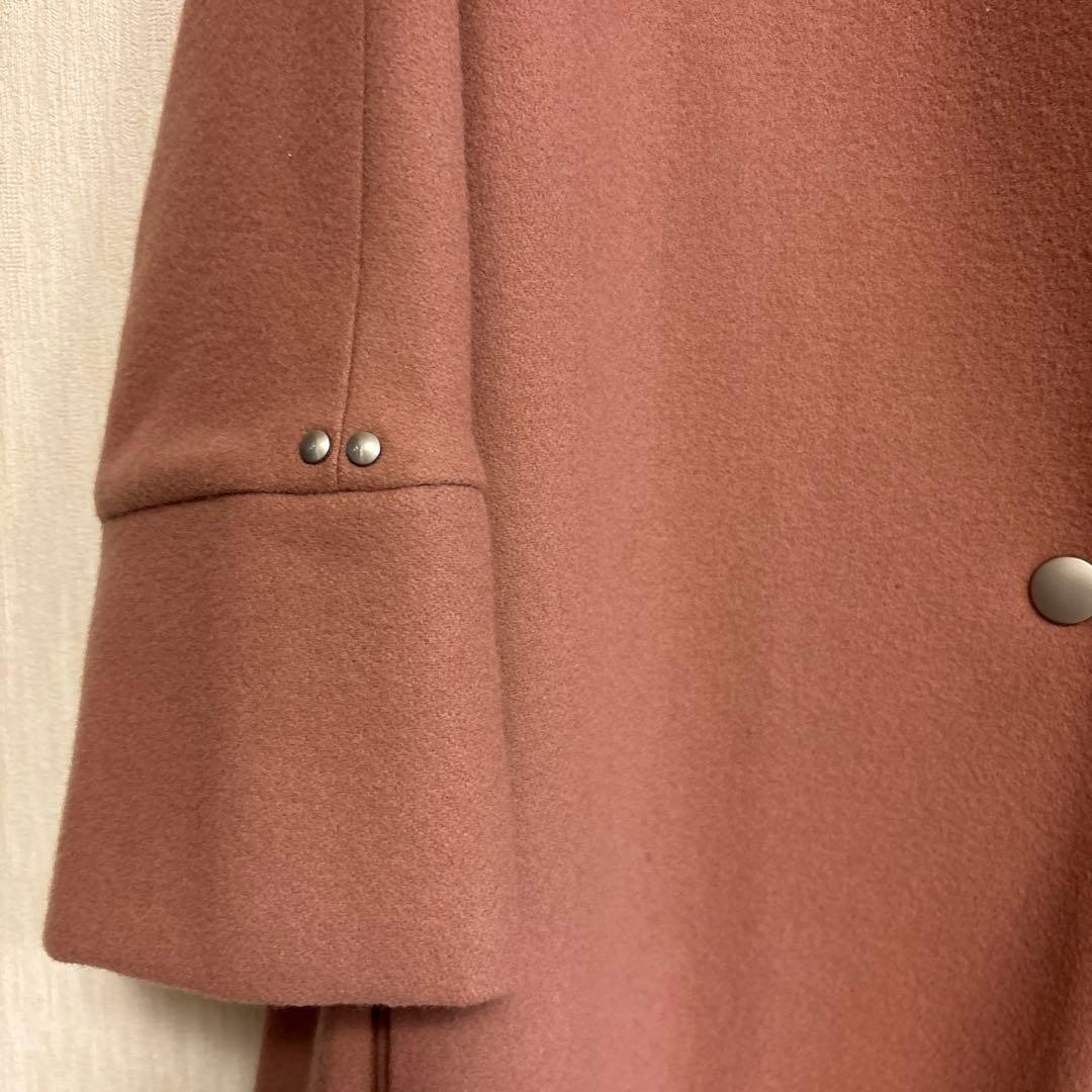 超美品　マンサール　コクーンウールコート　ピンクベージュ　ヤマダヤ