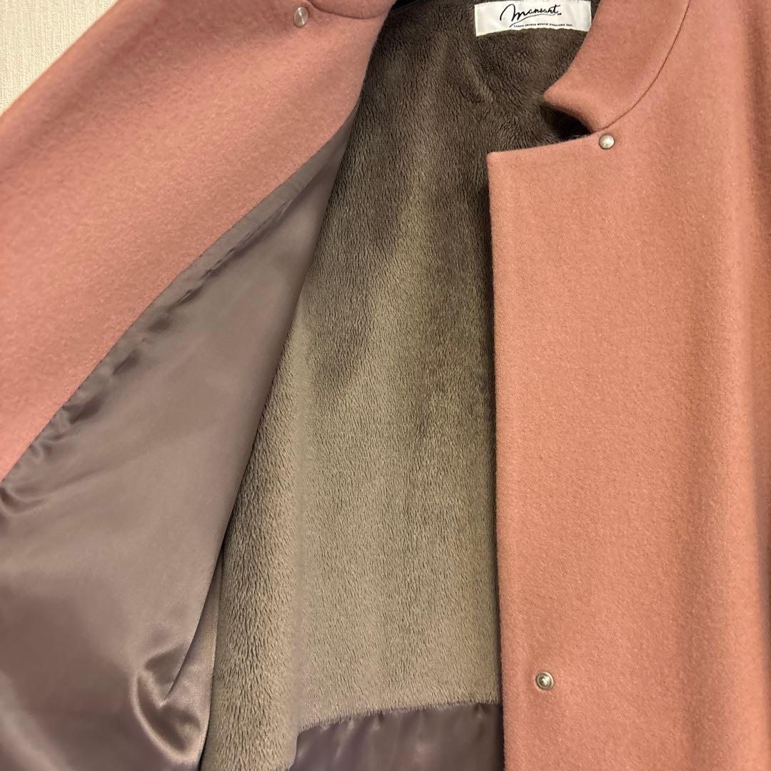 超美品　マンサール　コクーンウールコート　ピンクベージュ　ヤマダヤ