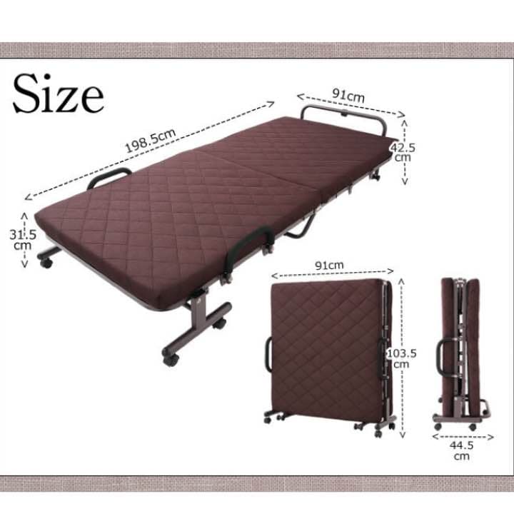 ＊超便利＊折りたたみベット（ブラウン）＊送料無料＊