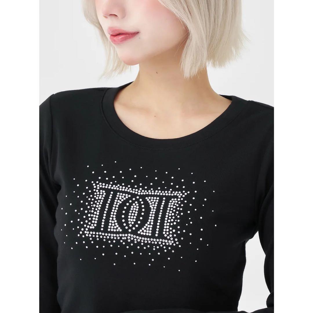 新品タグ付き ダーリッチ シャイニーDDロゴコンパクトロングTシャツ グレー