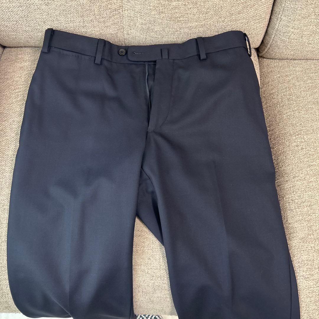 【美品】ヒルトン　SUPER110's スーツセットアップ　紺色　最高級