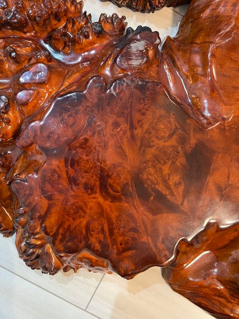 花台　瘤　玉杢　葡萄杢　天然木　置き台　　盆栽台　香炉台　高級