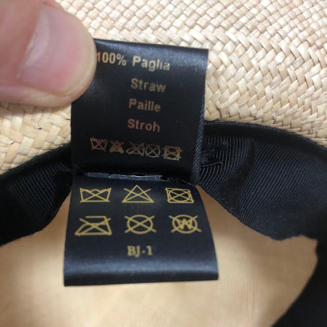 リクエスト値下美品伊製Borsalino paglia天然草ハットベージュ58