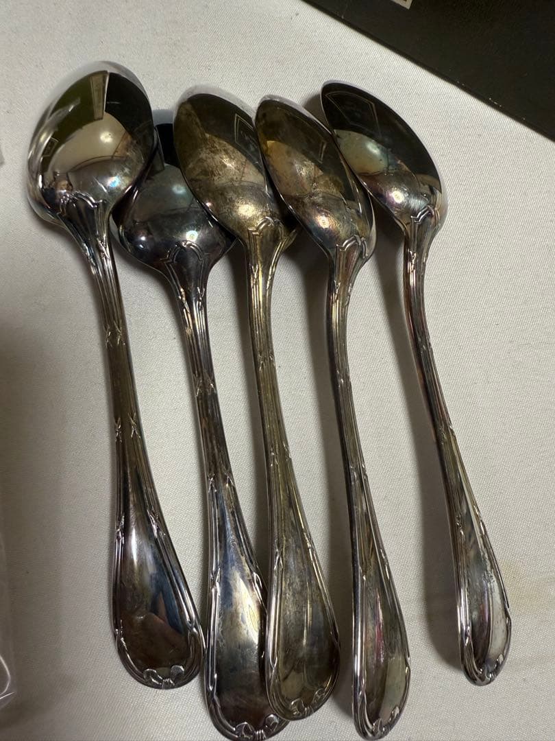 廃盤品クリストフル カトラリー Rubansスプーン15cm4本13.5cm５本